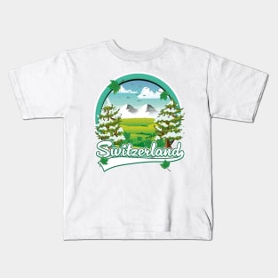 Switzerland travel logo Kids T-Shirt